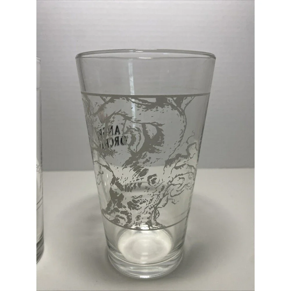 LOT OF 2 Angry Orchard Hard‎ Cider 16 oz Craft Beer Pint Glass